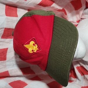 Boy Scouts of America Snapback Cap - Red and Olive, Size M/L